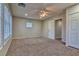 Large bedroom with ceiling fan and window shutters at 316 Pleasant Summit Dr, Henderson, NV 89012