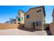 View of the backyard and rear elevation of the house at 334 Taylor St, Henderson, NV 89015