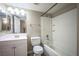 Clean bathroom with white bathtub and vanity at 4348 Tara Ave # 2, Las Vegas, NV 89102