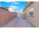 Backyard with block wall and patio at 6052 Beavertail Hill Ave, Las Vegas, NV 89130