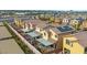 Aerial view of houses with solar panels at 6301 Beavertail Pond Ave, Las Vegas, NV 89122