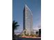 Luxury highrise building in an urban setting at dusk at 700 W Carson Ave # 1401, Las Vegas, NV 89106