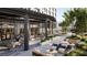 Relaxing outdoor terrace with comfortable seating and a pergola at 700 W Carson Ave # 1401, Las Vegas, NV 89106