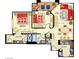 A detailed floor plan displaying the layout of the Primary bedroom, second bedroom, and living areas at 270 E Flamingo Rd # 211, Las Vegas, NV 89169