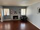 Living room with fireplace and hardwood floors at 2705 Castlewood Dr, Las Vegas, NV 89102