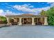 A charming covered patio with seating, perfect for relaxing outdoors at 2730 El Camino Rd, Las Vegas, NV 89146