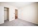 Simple bedroom with grey carpet and double door closet at 3114 Leonetti Ct, Las Vegas, NV 89141