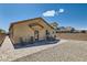 Private backyard patio with seating area at 4104 Midnight Crest Ave, North Las Vegas, NV 89031