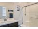 Modern bathroom with a walk-in shower and vanity at 4104 Midnight Crest Ave, North Las Vegas, NV 89031