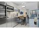 Modern stainless steel kitchen with breakfast bar at 4381 W Flamingo Rd # 2306, Las Vegas, NV 89103