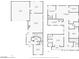 Two-story home floor plan showing bedroom, bathroom and kitchen at 7642 Riva Ridge St, Las Vegas, NV 89149