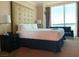 King bedroom with upscale decor and city view at , Las Vegas, NV 89109
