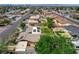 An aerial view of the house, backyard, and neighboring properties, showcasing its location and amenities at 4440 E Boston Ave, Las Vegas, NV 89104
