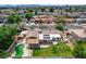 An aerial view of the house, backyard, and neighboring properties, showcasing its location and amenities at 4440 E Boston Ave, Las Vegas, NV 89104