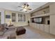 Spacious living room with a built-in entertainment center at 9161 Horizon Mist Ave, Las Vegas, NV 89178