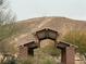 Covered gazebo with brick columns and mountain views at 9161 Horizon Mist Ave, Las Vegas, NV 89178