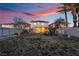 Spacious backyard with a view of the sunset at 11017 Ladyburn Ct, Las Vegas, NV 89141