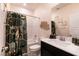 Clean bathroom with tub, shower, and modern vanity at 1642 Dire Wolf Ave, North Las Vegas, NV 89084