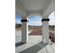 Covered porch with view of desert landscape at 2560 Tahachapi Ave, Pahrump, NV 89048