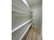 Walk-in pantry featuring adjustable shelving and modern flooring at 2560 Tahachapi Ave, Pahrump, NV 89048