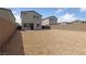 Large backyard with gravel and block wall at 2720 High Echelon Rd, North Las Vegas, NV 89086