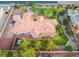 Aerial view of house with a large backyard and mature trees, providing shade and privacy at 274 Doobie Ave, Las Vegas, NV 89183