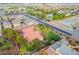 Aerial view of single-story home with large backyard and palm trees at 274 Doobie Ave, Las Vegas, NV 89183