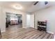 Well-lit bedroom with mirrored closet and shoe storage at 35 Jade Cir, Las Vegas, NV 89106