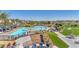 Resort-style pool with lounge chairs and grassy areas at 4308 Sunrise Flats St, Las Vegas, NV 89135