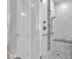 Walk-in shower with marble tile and built-in seat at 4308 Sunrise Flats St, Las Vegas, NV 89135