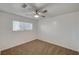 Bright bedroom with ceiling fan and neutral wall colors at 4457 Dennis Way, Las Vegas, NV 89121