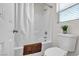 Simple bathroom with shower/tub and white fixtures at 6513 Heavenly Moon St, North Las Vegas, NV 89084