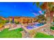 Luxury backyard with a resort style pool at 70 Portezza Dr, Henderson, NV 89011