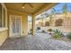 Covered patio with pavers and access to backyard at 8031 Tank Loop St, Las Vegas, NV 89166