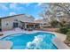 Inviting pool with a spacious backyard and patio at 8220 Fawn Heather Ct, Las Vegas, NV 89149