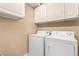 Laundry room with washer, dryer, and upper cabinets at 9000 Las Vegas Blvd # 2243, Las Vegas, NV 89123