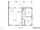 Floor plan of a smaller home with open concept living and one bedroom at 9390 Stange Ave, Las Vegas, NV 89129