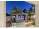 Hot tub area with a covered gazebo and palm trees at 9390 Stange Ave, Las Vegas, NV 89129