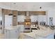 Large kitchen island with granite countertops and modern fixtures at 9390 Stange Ave, Las Vegas, NV 89129