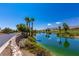 Roadside view of lake and golf course at 1 Panorama Crest Ave, Las Vegas, NV 89135