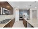 Modern kitchen with stainless steel appliances and granite countertops at 131 Mosso Niente Pl, Henderson, NV 89011