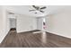 Spacious living room featuring wood-look flooring and lots of natural light at 3108 Emmons St, North Las Vegas, NV 89030