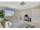 Main bedroom with window views and built-in shelving at 3354 Via Strada St, Henderson, NV 89044