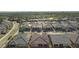 Aerial view of a house with solar panels and a neighborhood at 349 Agnew St, Las Vegas, NV 89138