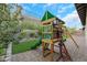 Backyard with playset and grassy area at 349 Agnew St, Las Vegas, NV 89138