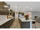 Modern kitchen with large island and stainless steel appliances at 349 Agnew St, Las Vegas, NV 89138