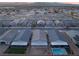 An aerial view of a neighborhood, showing pools and outdoor living spaces in backyards at 3540 Valley Lily St, North Las Vegas, NV 89032