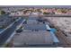 An aerial view highlighting backyards with pools and recreational areas in a residential neighborhood at 3540 Valley Lily St, North Las Vegas, NV 89032