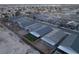 Aerial view of a row of houses, highlighting their design and proximity at 3540 Valley Lily St, North Las Vegas, NV 89032