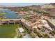 Aerial view of Lake Las Vegas community, showing resort, lake, and surrounding mountains at 4 Via Centrale # 1, Henderson, NV 89011